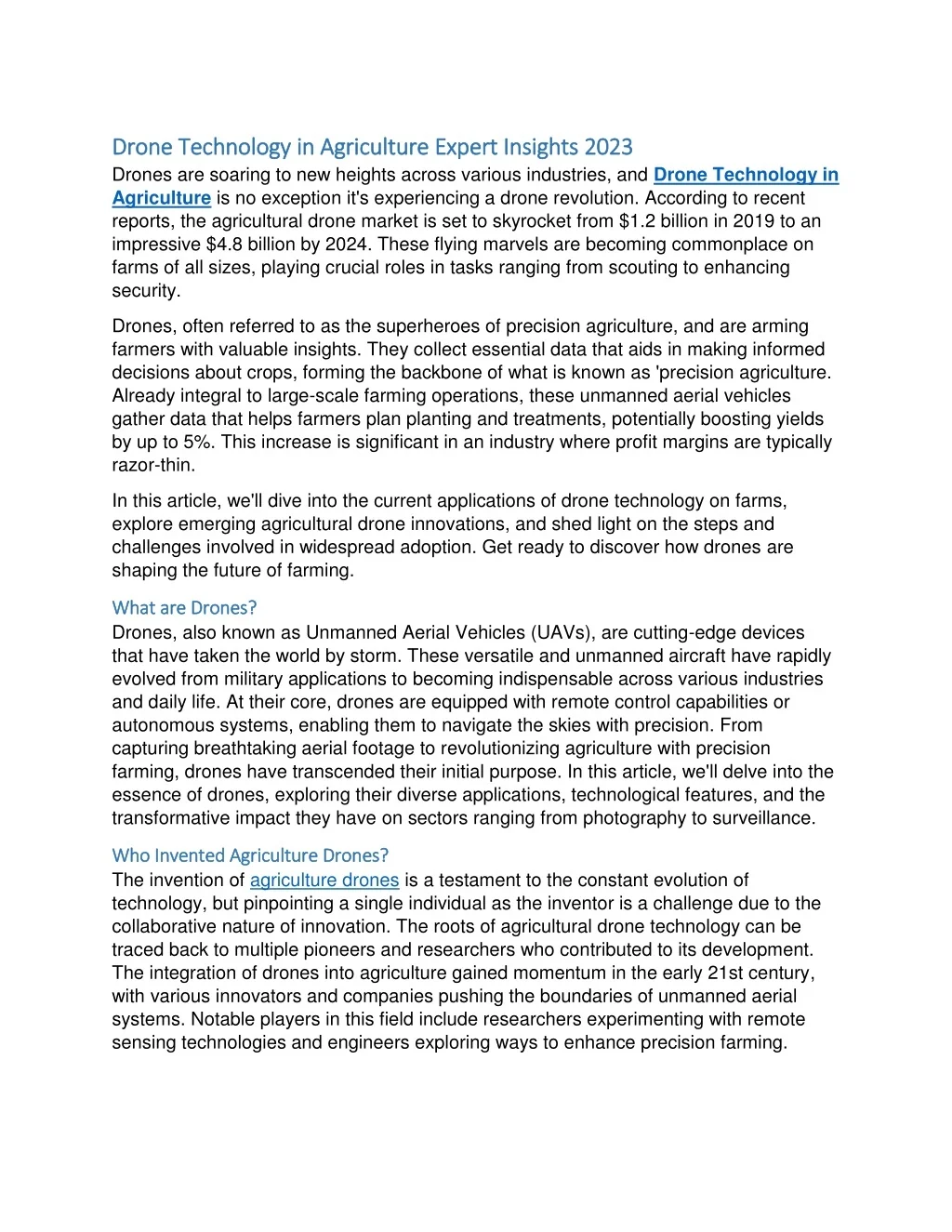 PPT - Drone Technology in Agriculture Expert Insights 2023 PowerPoint ...