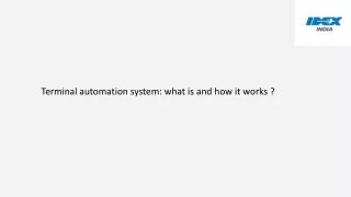 Terminal automation system: what is and how it works ?
