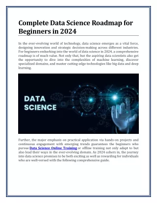 complete data science roadmap for beginners