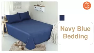 Comfortable Navy Blue Bedding Set