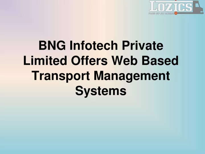 bng infotech private limited offers web based