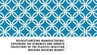 Plastics Injection Molding Machine Market