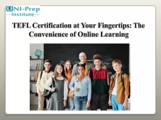 TEFL Certification at Your Fingertips The Convenience of Online Learning