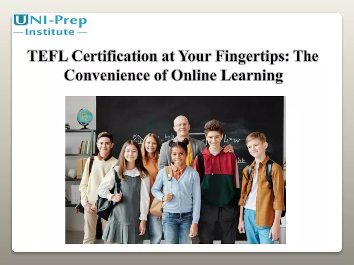 tefl certification at your fingertips