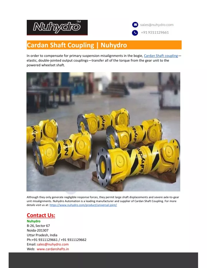 PPT - Cardan Shaft Coupling PowerPoint Presentation, free download - ID