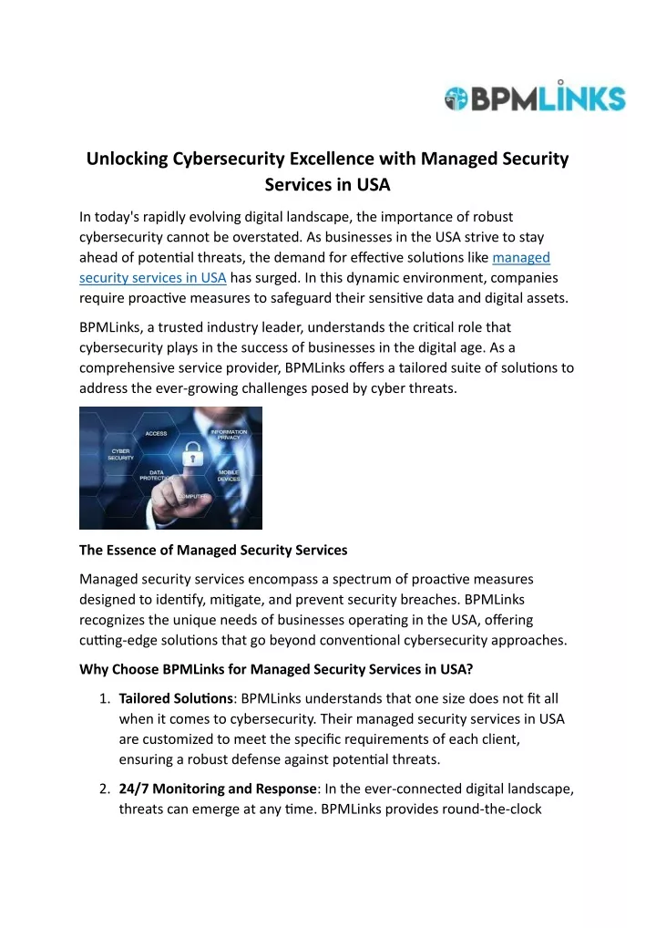 unlocking cybersecurity excellence with managed