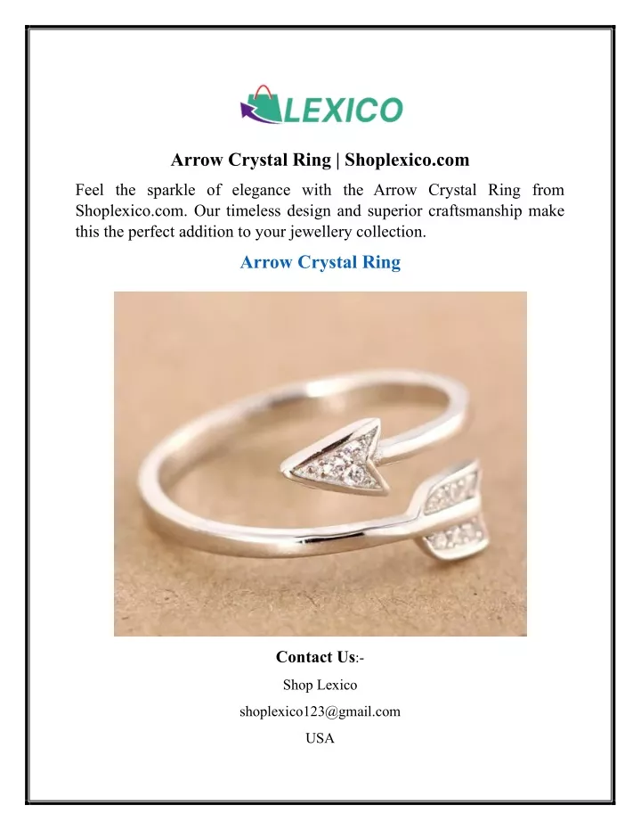 arrow crystal ring shoplexico com