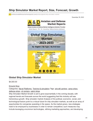 ship simulator market report size forecast growth