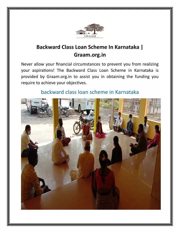 backward class loan scheme in karnataka graam