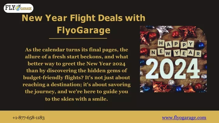 new year flight deals with flyogarage