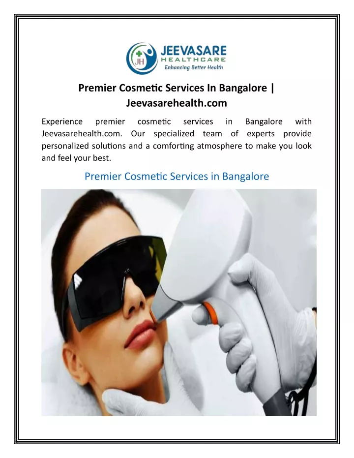 premier cosmetic services in bangalore