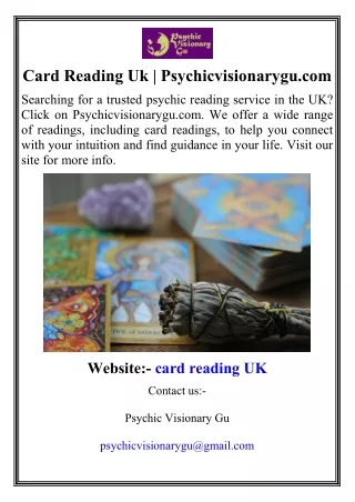 card reading uk psychicvisionarygu com