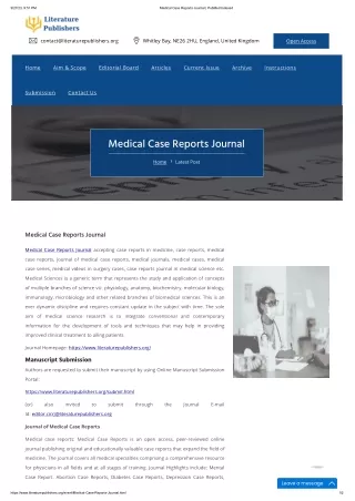Medical Case Reports Journal