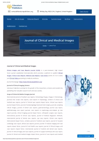 Journal of Clinical and Medical Images