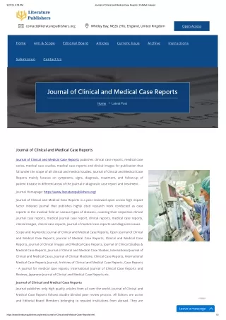 Journal of Clinical and Medical Case Reports