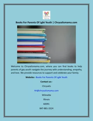 Books For Parents Of Lgbt Youth  Chrysalismama