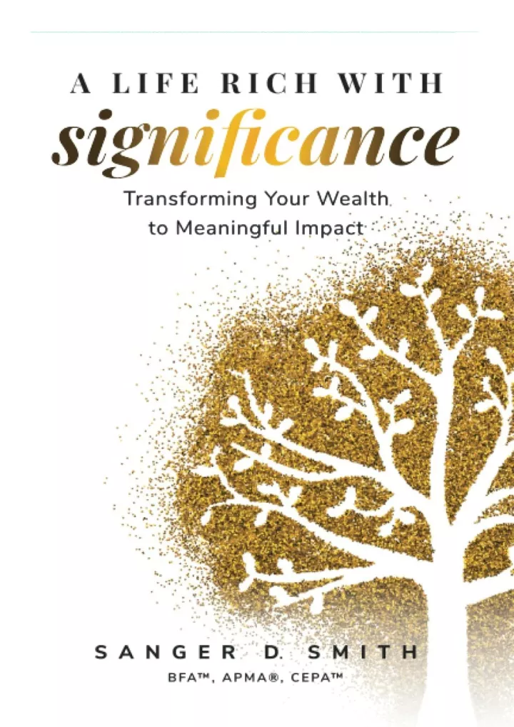 read download a life rich with significance