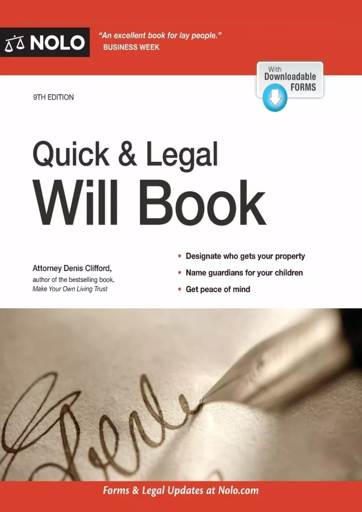 pdf read download quick legal will book download