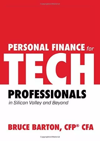 PDF/✔READ❤  Personal Finance for Tech Professionals: In Silicon Valley and Beyon