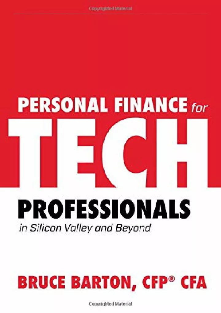 pdf read personal finance for tech professionals