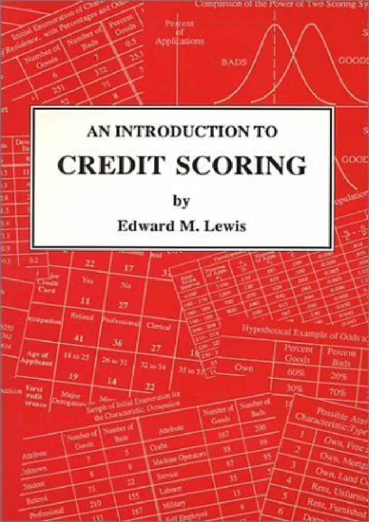 pdf read an introduction to credit scoring