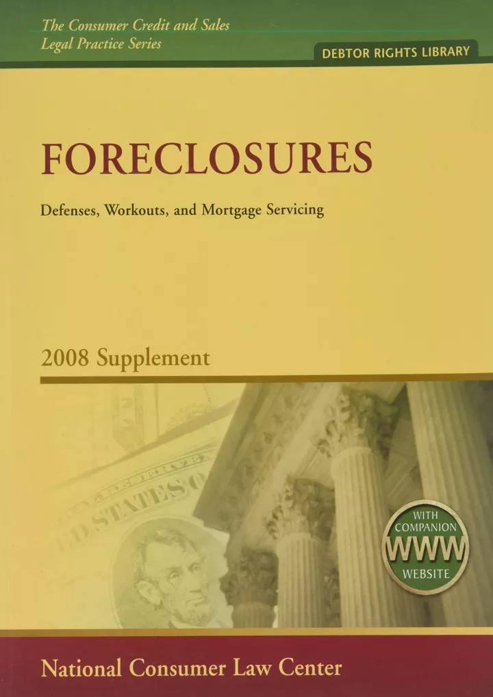 pdf download foreclosures defenses workouts