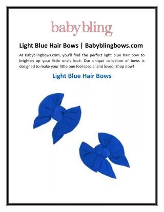 Light Blue Hair Bows