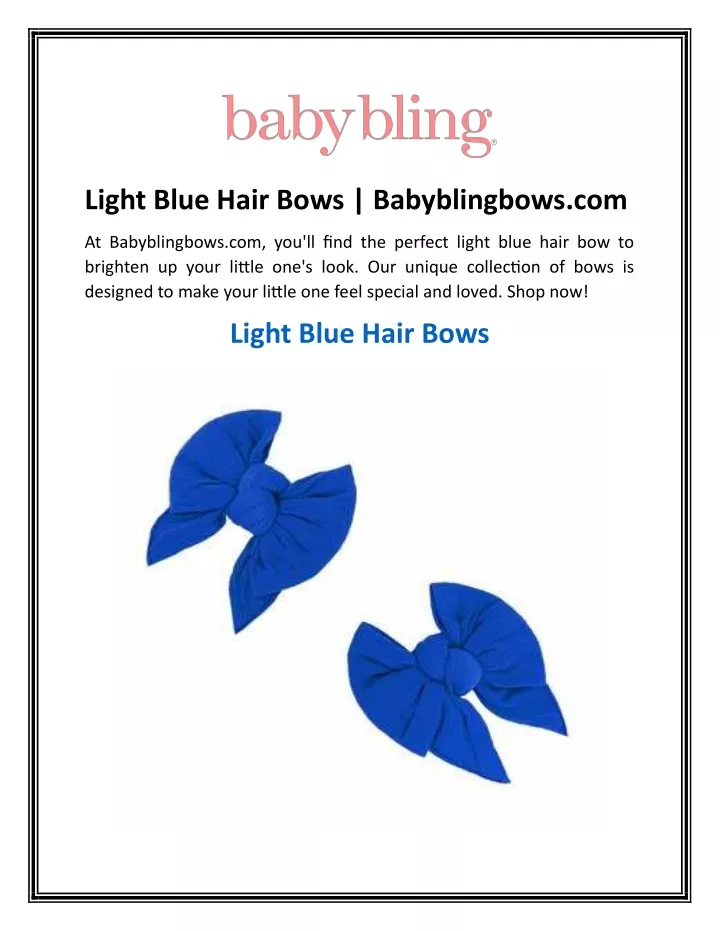 light blue hair bows babyblingbows com