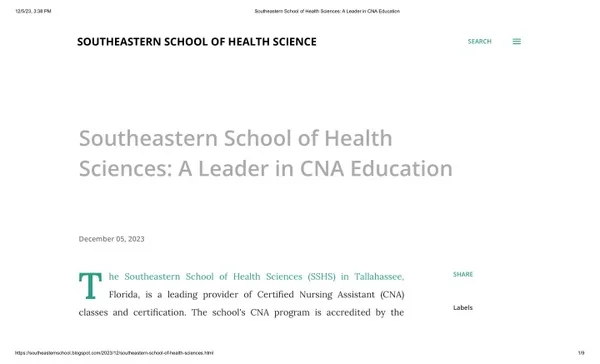 Southeastern School of Health Sciences_ a Leader in CNA Education
