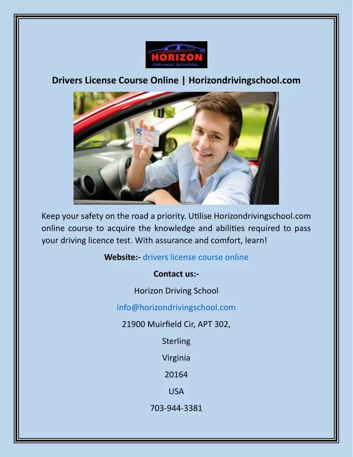 drivers license course online