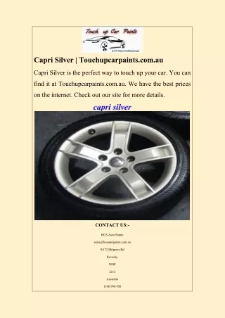 Capri Silver  Touchupcarpaints.com.au