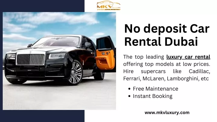 no deposit car rental dubai