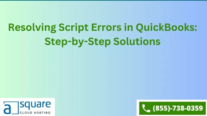 resolving script errors in quickbooks step