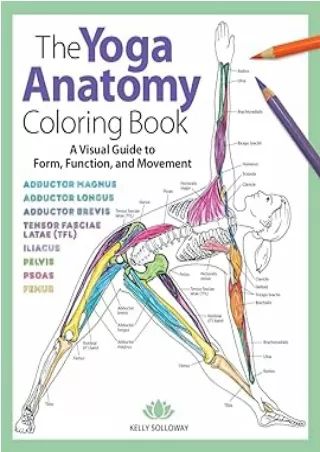 Download⚡️(PDF)❤️ Yoga Anatomy Coloring Book: A Visual Guide to Form, Function, and Movement - An Educational Anatomy Co