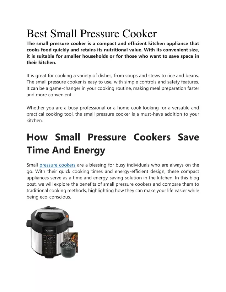best small pressure cooker the small pressure