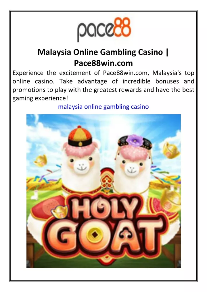 malaysia online gambling casino pace88win