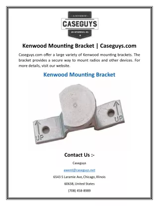 Kenwood Mounting Bracket