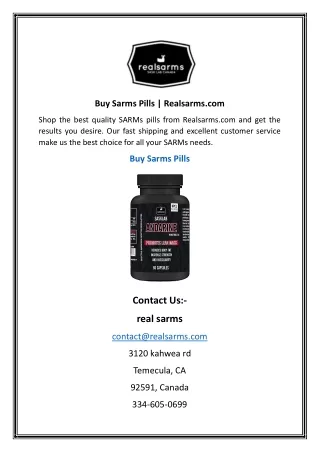 Buy Sarms Pills  Realsarms.com