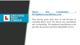 Theory Test Cancellations  Drivingtheorycancellations.co.uk