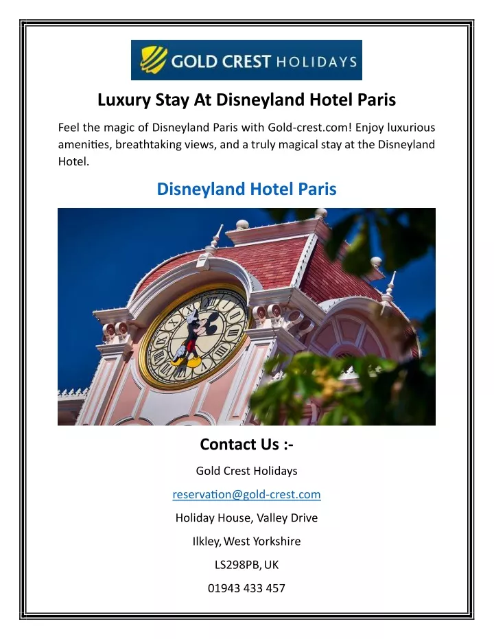 luxury stay at disneyland hotel paris