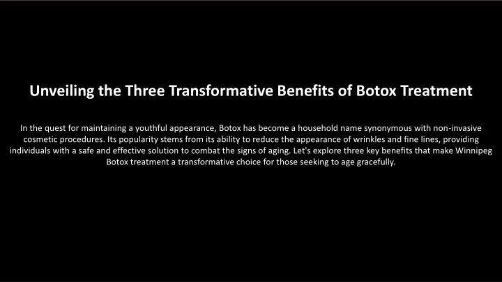 unveiling the three transformative benefits