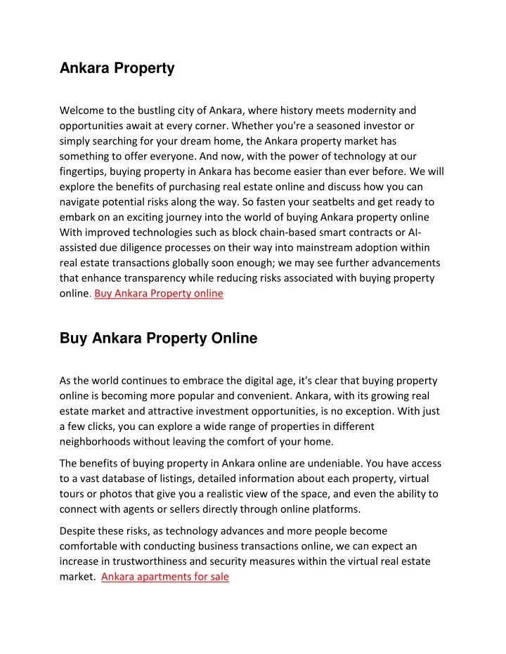 ankara property