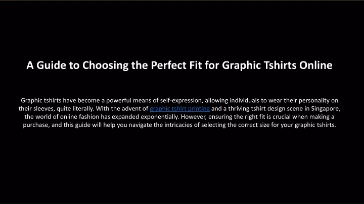 a guide to choosing the perfect fit for graphic