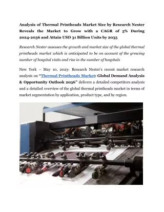 analysis of thermal printheads market size