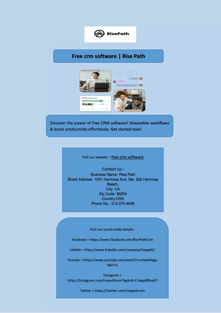 free crm software rise path