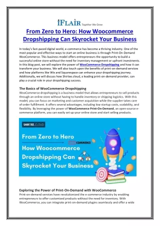 From Zero to Hero- How Woocommerce Dropshipping Can Skyrocket Your Business