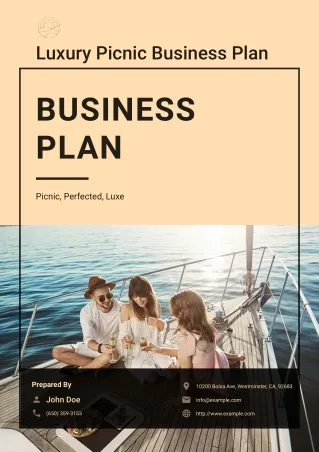 Luxury Picnic Business Plan Example Template