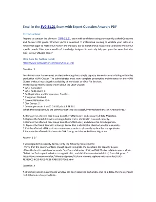 excel in the 5v0 21 21 exam with expert question