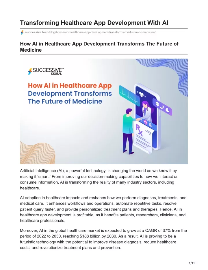 transforming healthcare app development with ai