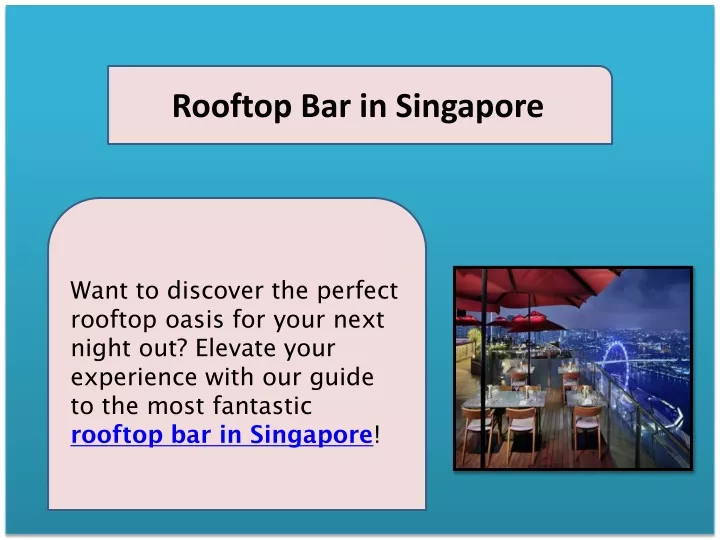 rooftop bar in singapore